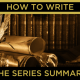 vintage books and quill representing the how to write blog series summary